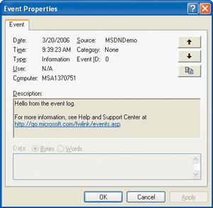 Figure 3 User-Generated Event Log