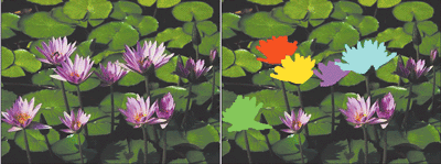 Figure 1 Image User Sees and Underlying Image with Hot Spots