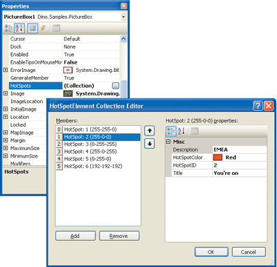 Figure 5 Editing the Hotspots Collection Property