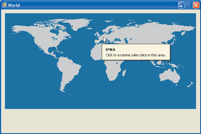 Figure 7 Context-Sensitive Tooltips Displayed on a Map