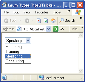 Figure 4 Enum in Dropdown