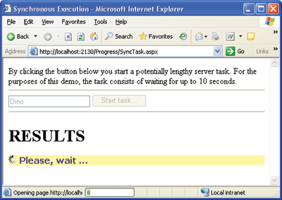 Figure 2 Displaying Feedback for the User