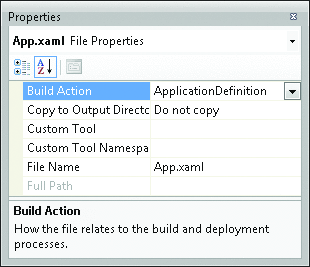 Figure 2 Set an Application XAML File