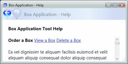 Figure 12 Browsable Content in a Standalone Window