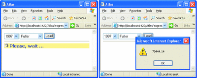 Figure 4 Invoking a WebMethod Using Atlas