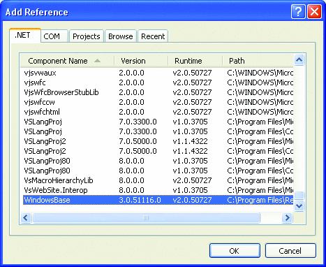 Figure 3 Add Reference to WindowsBase.dll