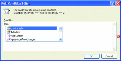 Figure 4 Condition Editor for IfElse Activities