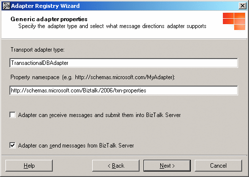 Figure 10 AdapterRegistryWizard