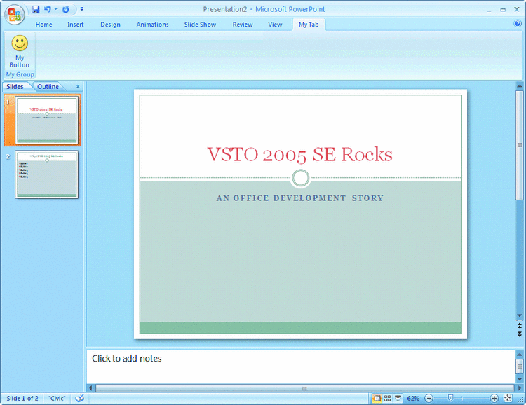 Figure 2 Shape Objects on a PowerPoint Slide