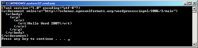 Figure 4 Output from Console Application