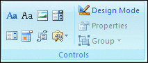 Figure 8 Developer Tab Controls