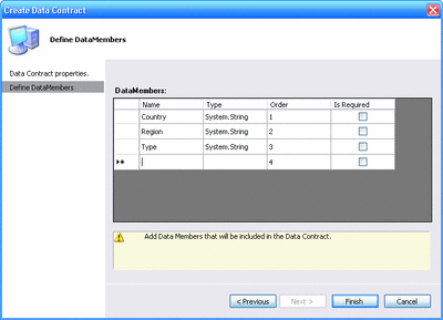Figure 3 Create Data Contract Recipe