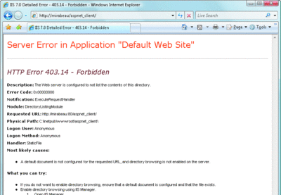 Figure 7 Error Details Indicate the Problem and the Solution