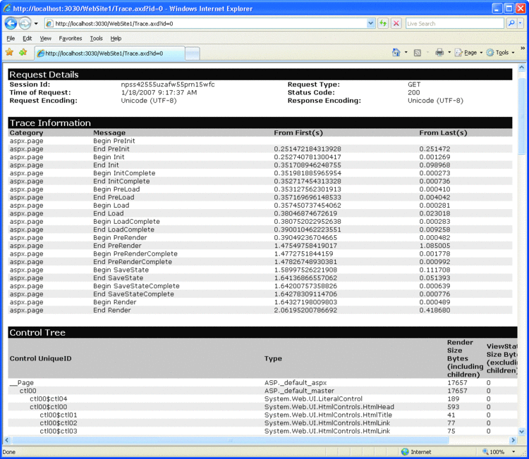 Figure 4 Trace.axd in Action