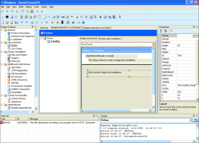 Creating an Installation File with WiXAware 