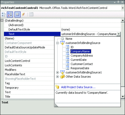 Figure 7 Data Binding Property
