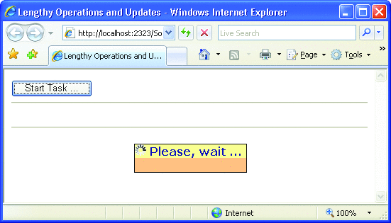 Figure 2 UpdateProgress Control in Action