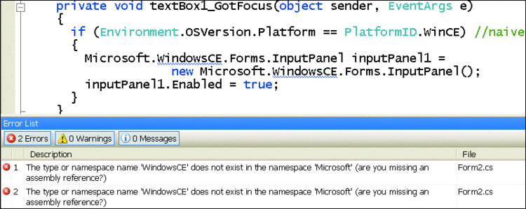 Figure 9 Finding Problems at Compile Time