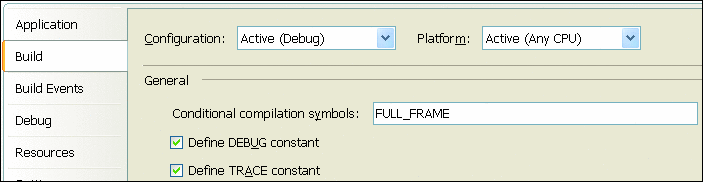 Figure 10 Conditional Compilation Constant