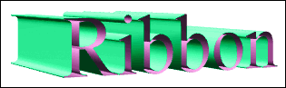 Figure 6 RibbonTextDemo Display