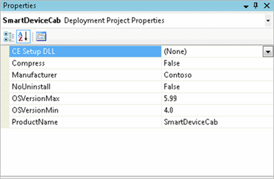 Figure 6 SmartDeviceCab Properties