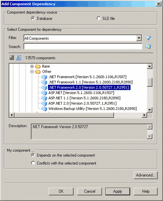 Figure 5 Add Component Dependency