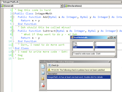 Figure 11 Policy Failure Message