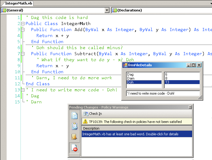 Figure 11 Policy Failure Message