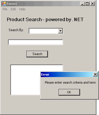 Figure 7 Application Error MessageBox