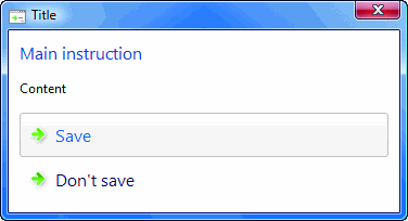 Figure 1 Task Dialog Example