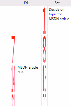 Figure 7 The ReminderCalendar
