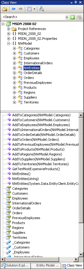 Figure 5 EDM in the Class View