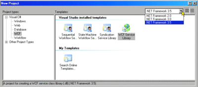 Figure 6 WCF Project Templates