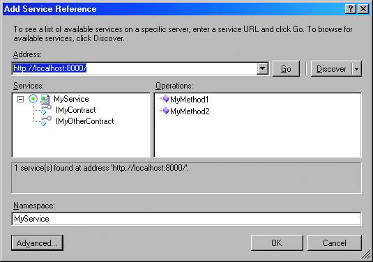 Figure 7 Add Service Reference Dialog