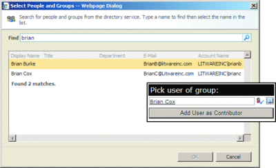 Figure 1 PeoplePicker Control
