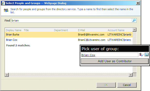 Figure 1 PeoplePicker Control