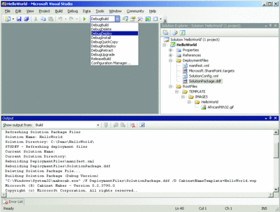 Figure 8 Executing an STSDEV-Generated Build Target