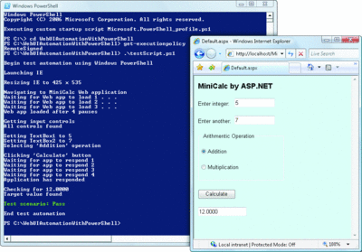 Figure 4 Executing Test Automation with a Script