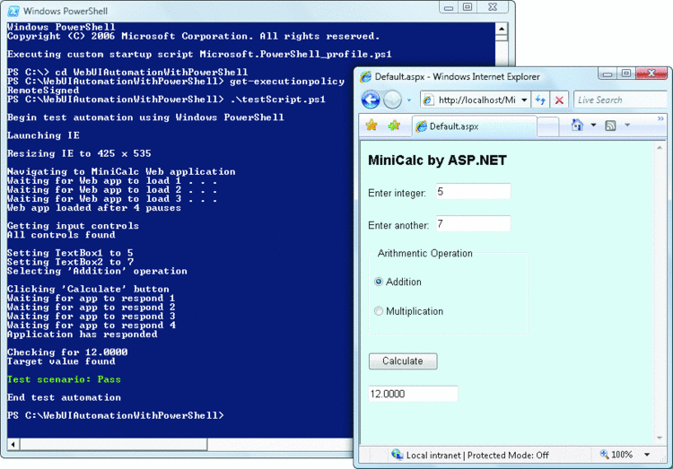 Figure 4 Executing Test Automation with a Script