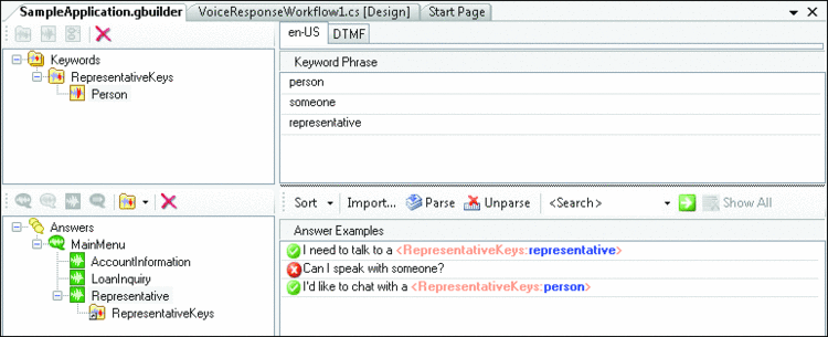Figure 4 Conversational Grammar Builder