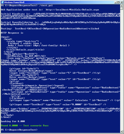 Figure 2 Windows PowerShell Test Script in Action