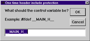 Figure 8 Modifying a #define token