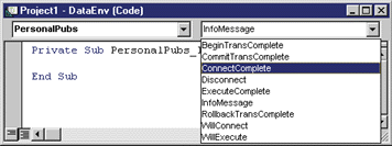 Figure 14 Handling ADO Events