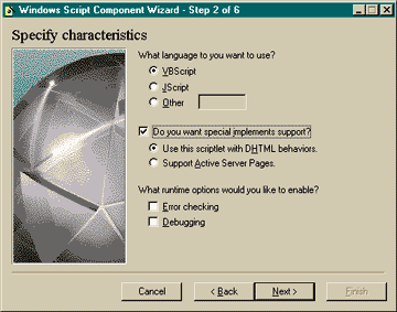 Figure 4 Selecting the Script Language