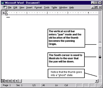 Figure 2 Panning in Word
